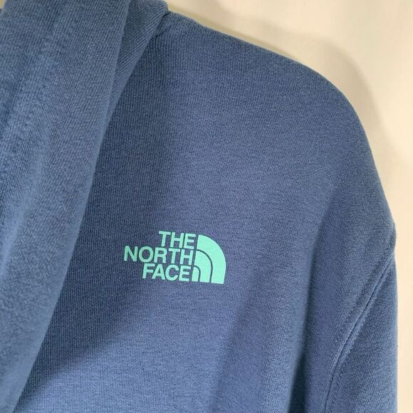 North Face Hoodie Men's Large Blue Graphic Print Pockets Drawstring Pullover - Picture 10 of 10